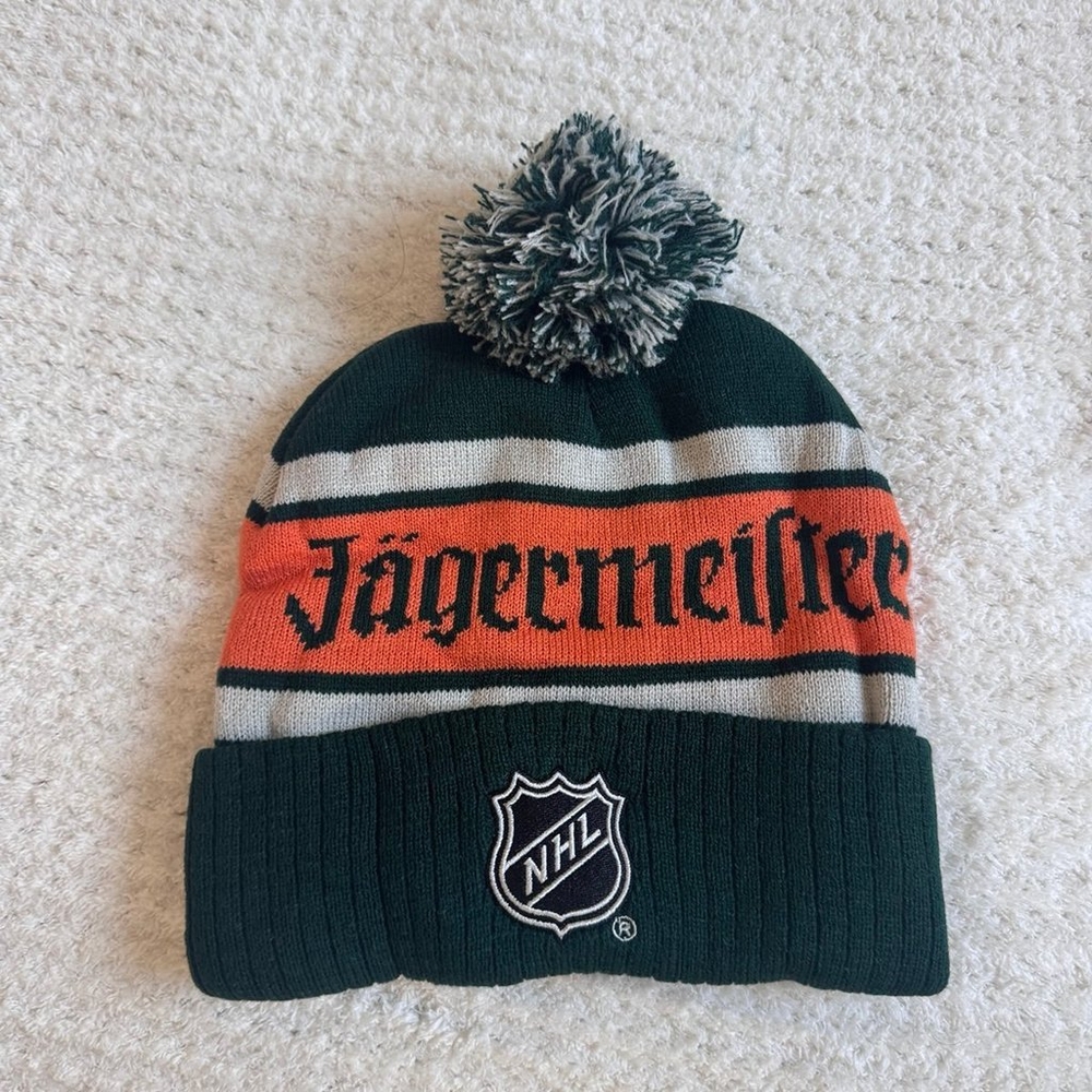 Jägermeister Black and Orange NHL Beanie GREAT CONDITION New!